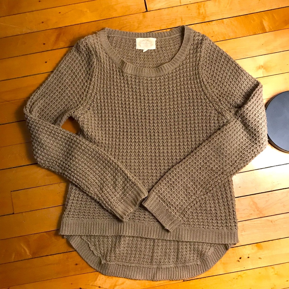Beige knitted sweater